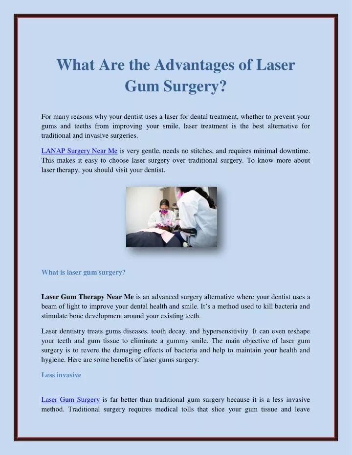 PPT - What Are The Advantages Of Laser Gum Surgery? PowerPoint ...