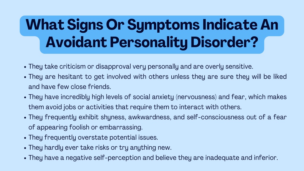 Ppt Avoidant Personality Disorder Definition Causes And Symptoms Powerpoint Presentation 