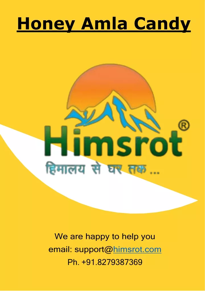 PPT Honey Amla Candy PowerPoint Presentation, free download ID11653221