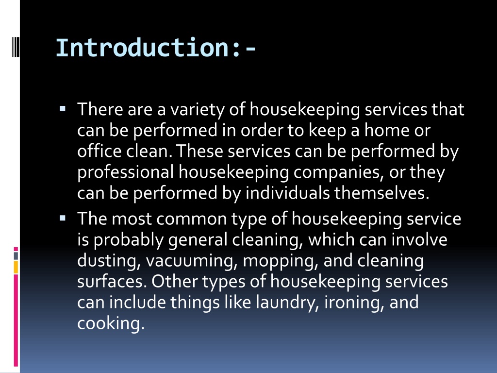 ppt-what-are-the-different-types-of-housekeeping-services-powerpoint