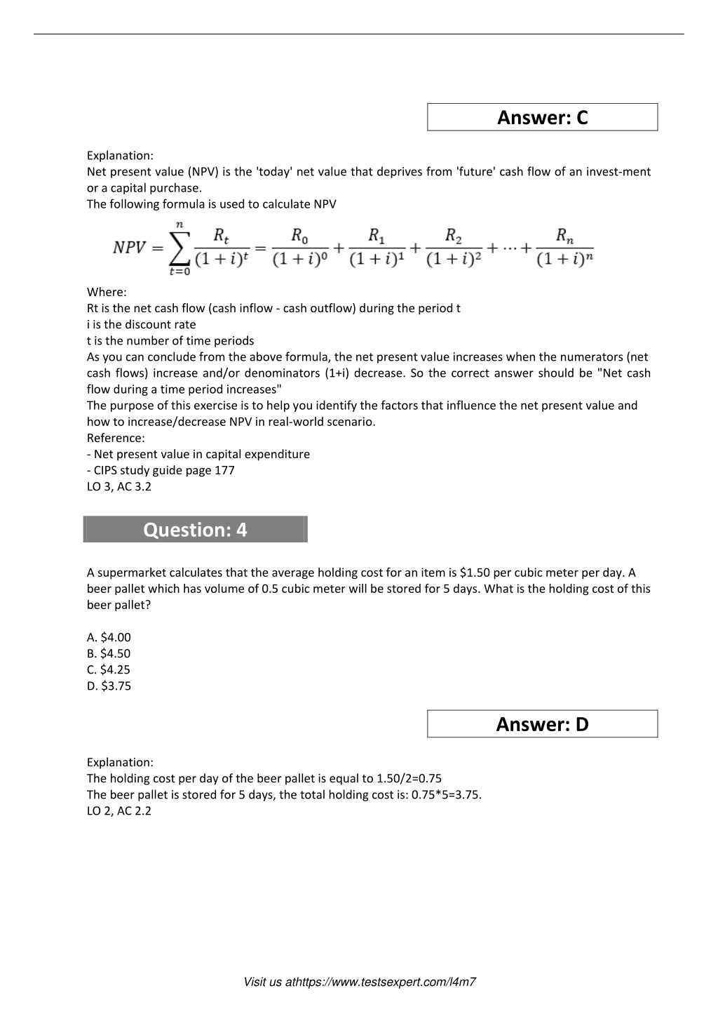 L4M7 Exam Outline