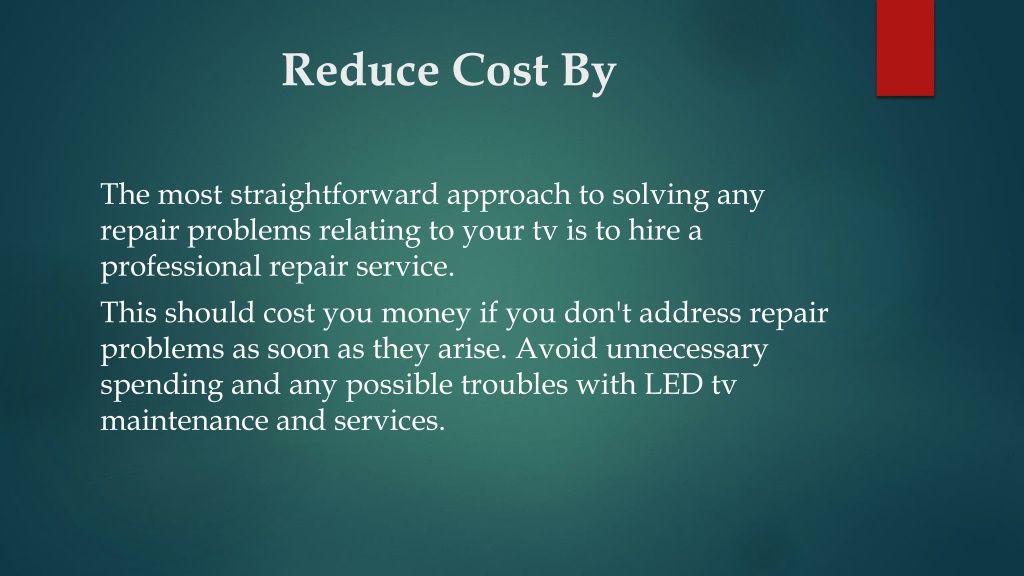 PPT Benefits of led TV Screen Repair PowerPoint Presentation, free