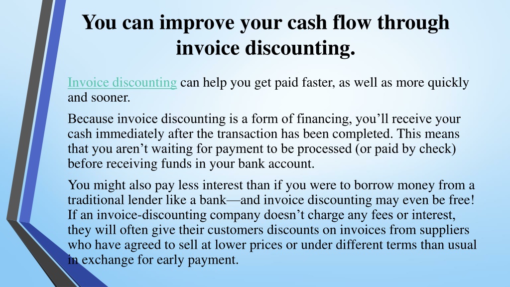 PPT - Invoice Discounting The Benefits Of A Quicker Pay Cycle ...