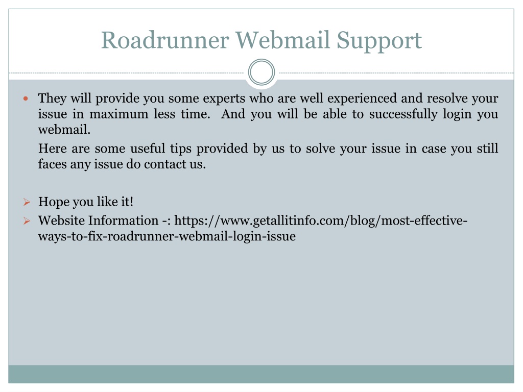 PPT - Most Effective Way to fix Roadrunner Webmail Login Issue ...