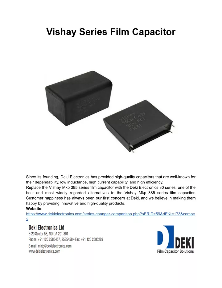 PPT - Vishay Series Film Capacitor PowerPoint Presentation, Free Download - ID:11658116