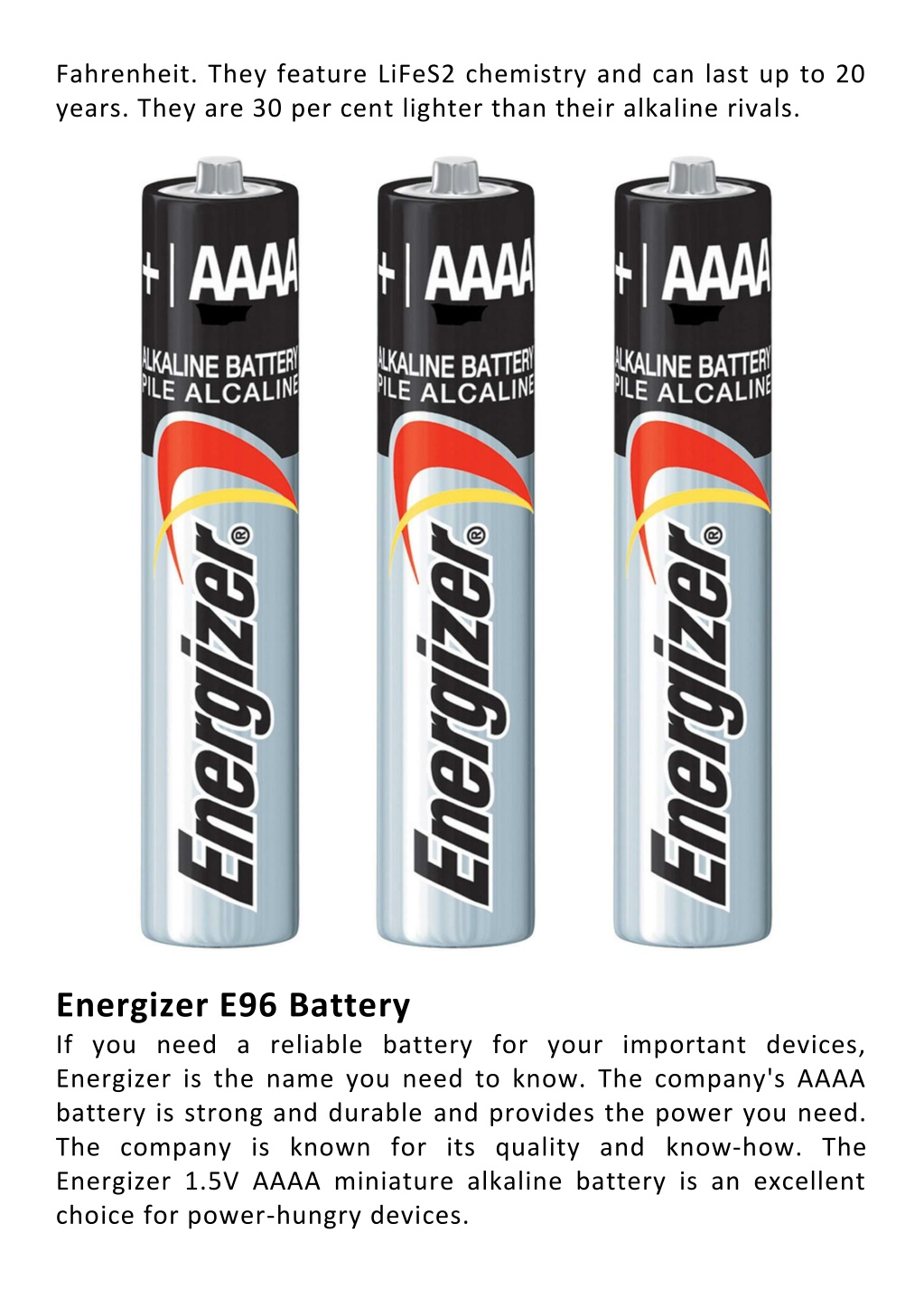 PPT - Energizer AAAA Batteries PowerPoint Presentation, free download ...