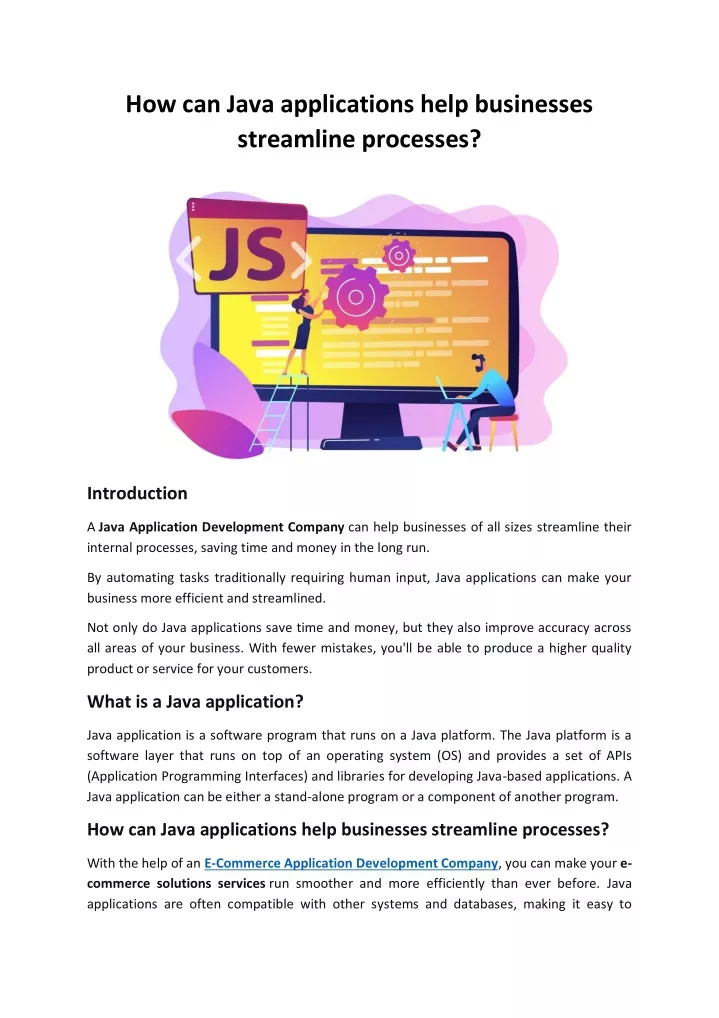 PPT How can Java applications help businesses streamline processes