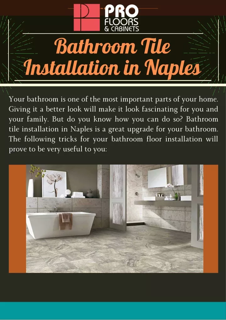 PPT Bathroom Tile Installation In Naples Profloors &