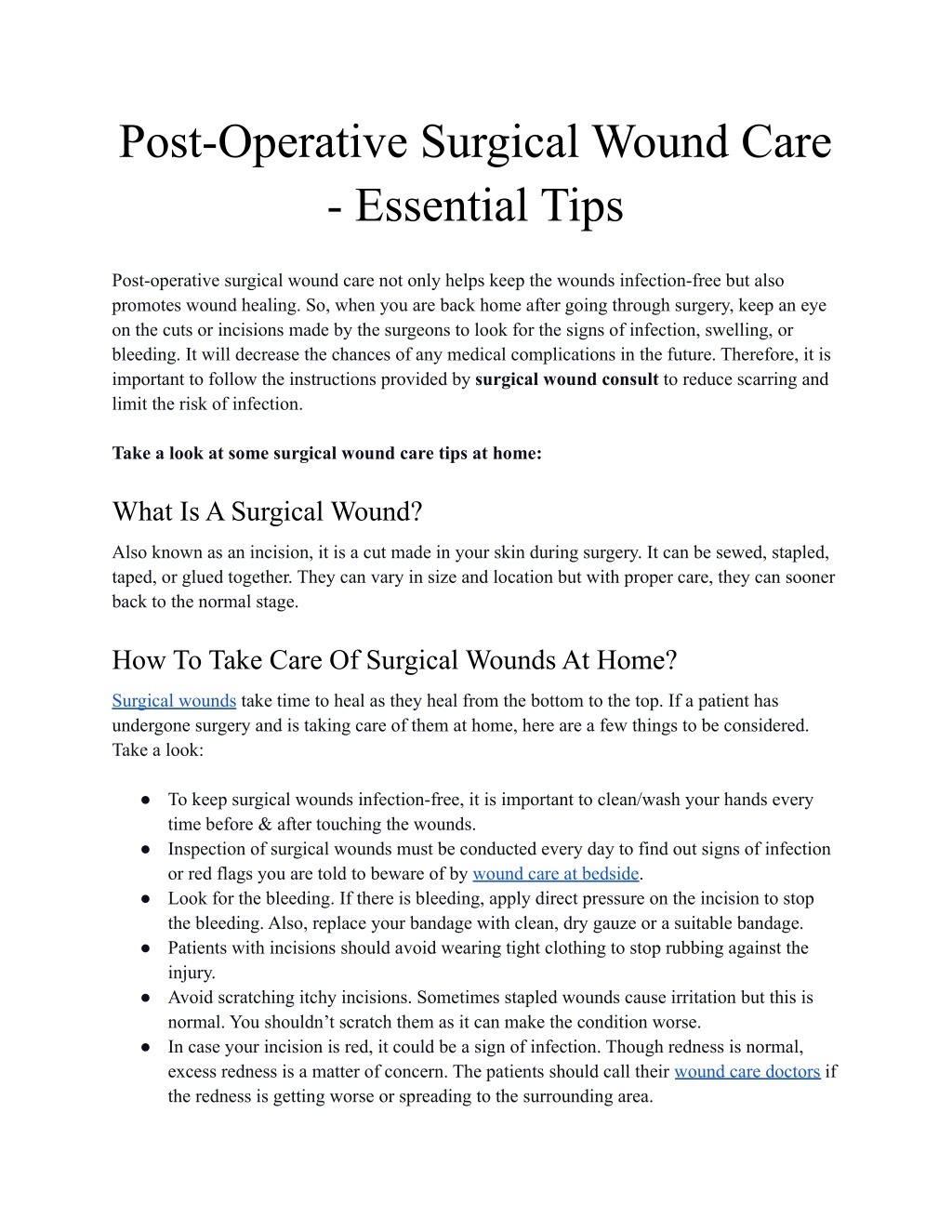 PPT - Post-Operative Surgical Wound Care - Essential Tips PowerPoint ...