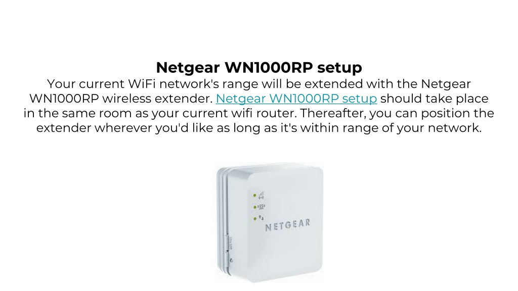 PPT - Netgear WN1000RP setup PowerPoint Presentation, free download ...