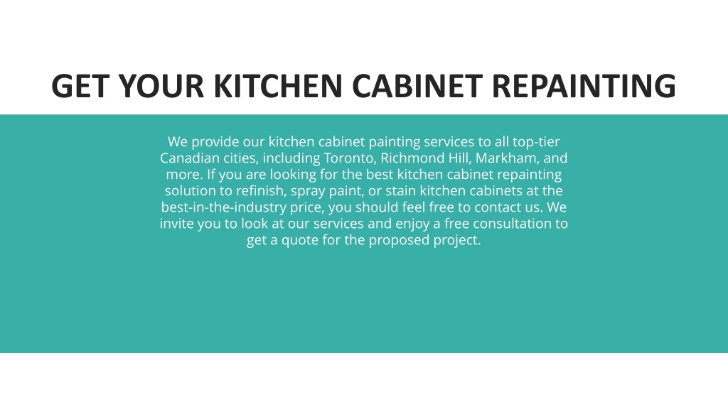 PPT HOW MUCH TO PAINT KITCHEN CANADA PowerPoint Presentation