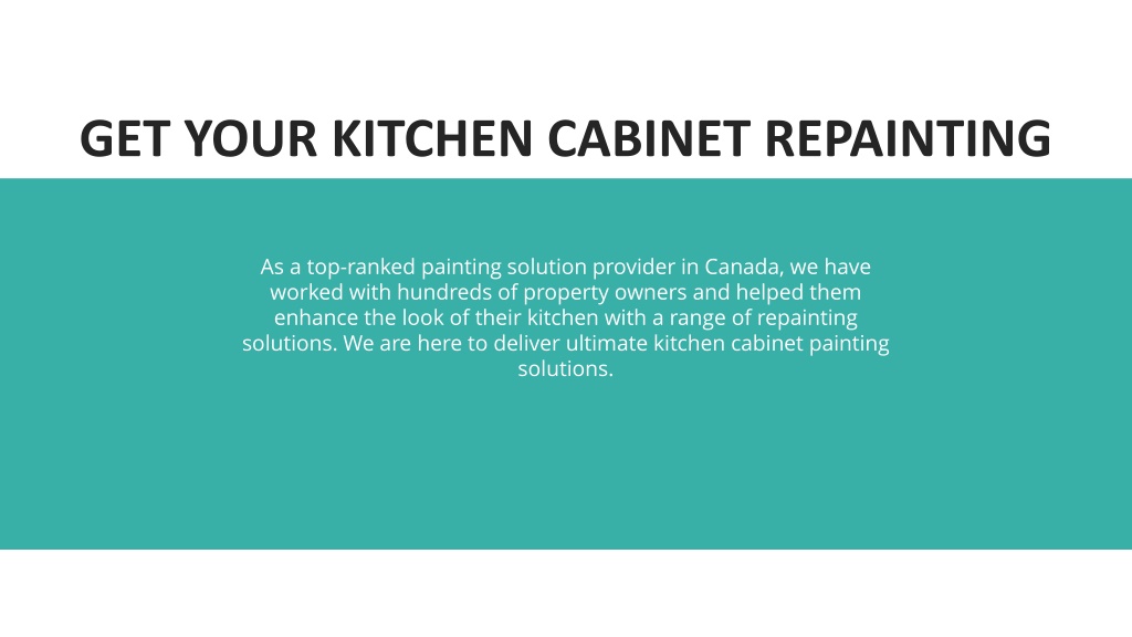 PPT HOW MUCH TO PAINT KITCHEN CANADA PowerPoint Presentation