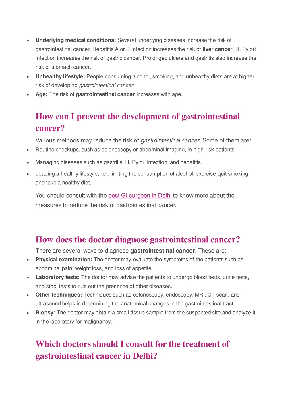 Ppt Gastrointestinal Cancer Surgery In Delhi By The Surgeon Dr