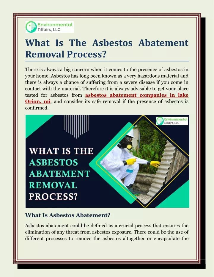 PPT - What Is The Asbestos Abatement Removal Process PowerPoint ...