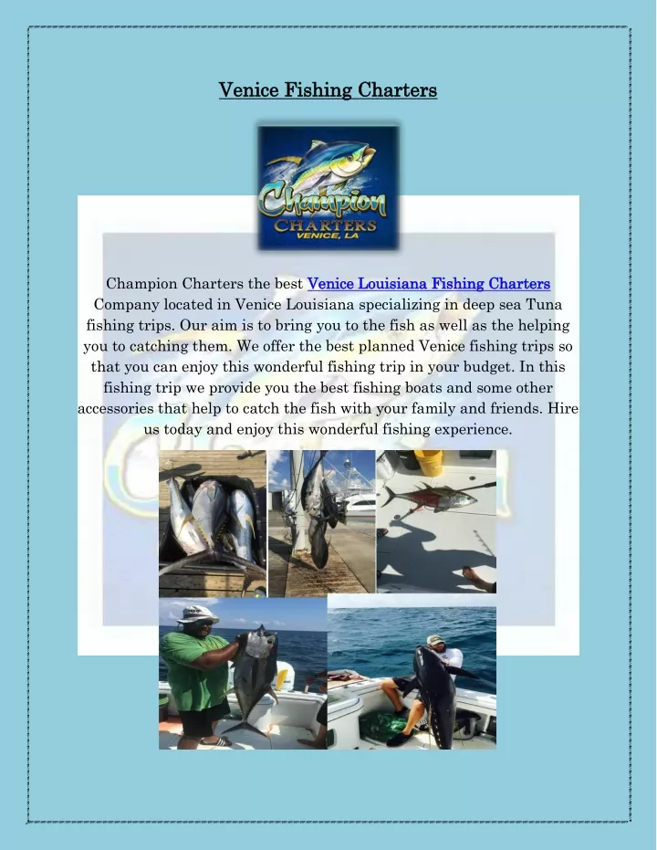 PPT - Venice Fishing Charters PowerPoint Presentation, free download