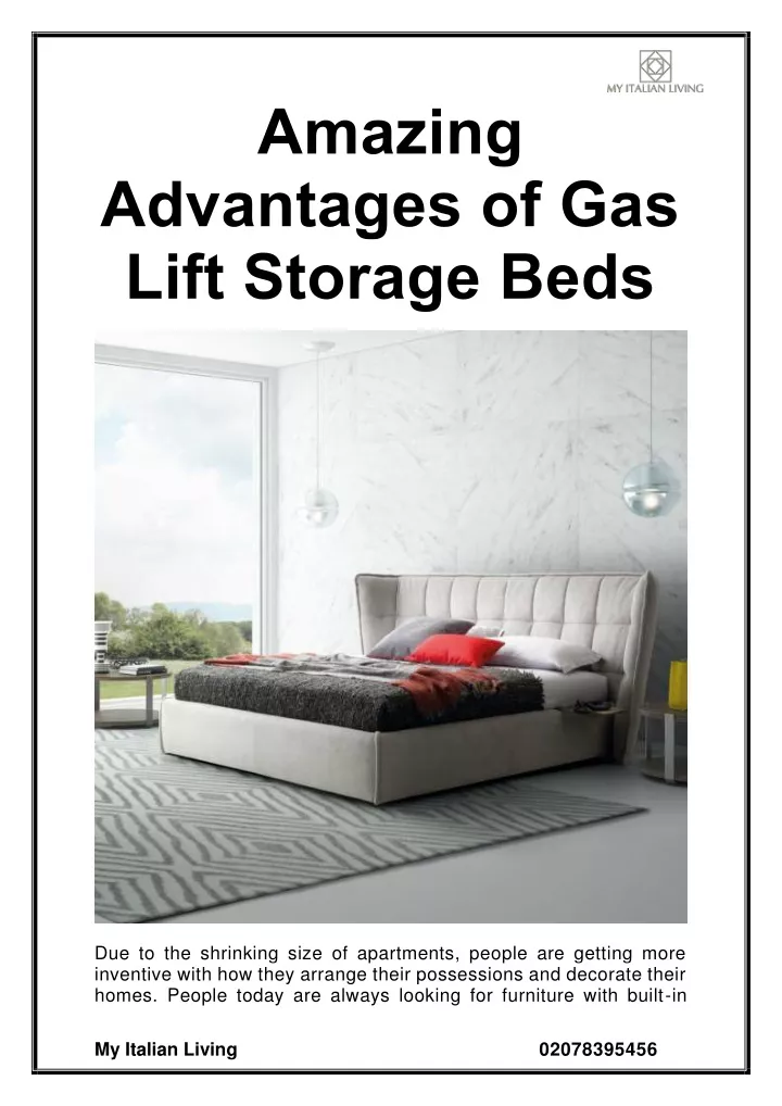 PPT Amazing Advantages of Gas Lift Storage Beds PowerPoint
