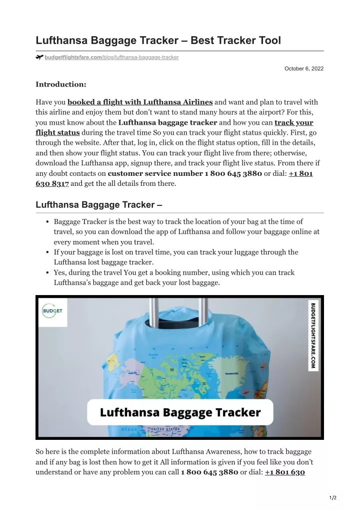 Ppt Lufthansa Baggage Tracker Powerpoint Presentation Free Download