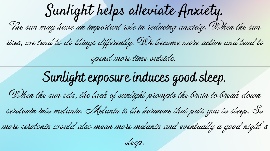PPT Mental health benefits of sunlight PowerPoint Presentation, free download ID11662574