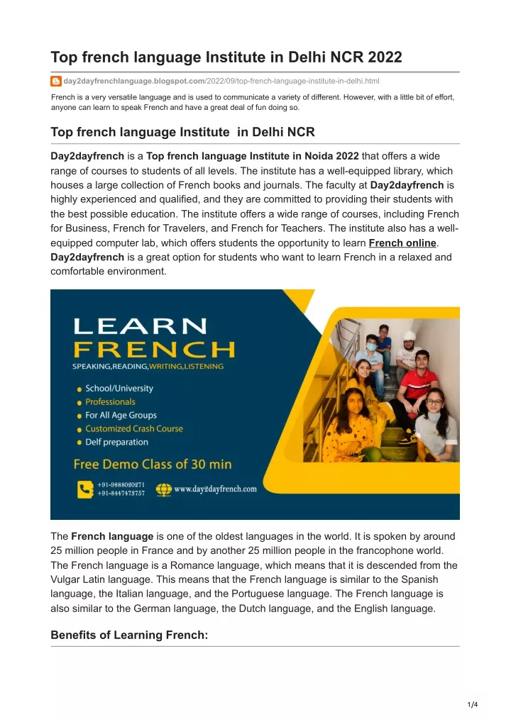 ppt-top-french-language-institute-in-delhi-ncr-2022-powerpoint