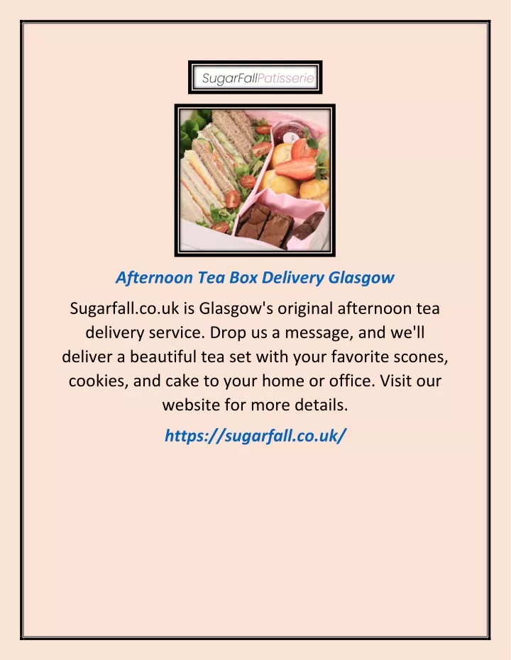 PPT Afternoon Tea Box Delivery Glasgow PowerPoint Presentation, free