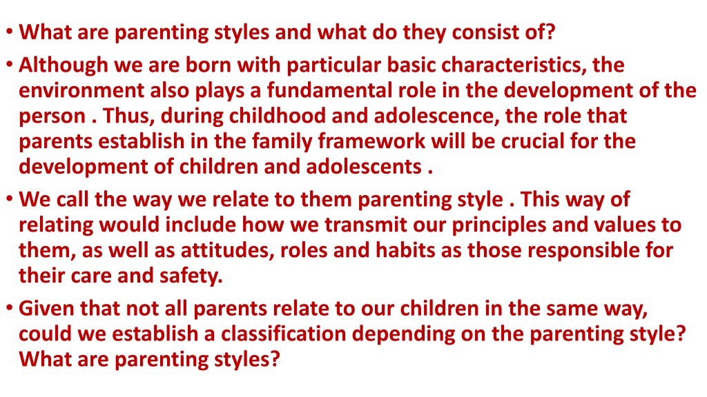 essays about parenting styles