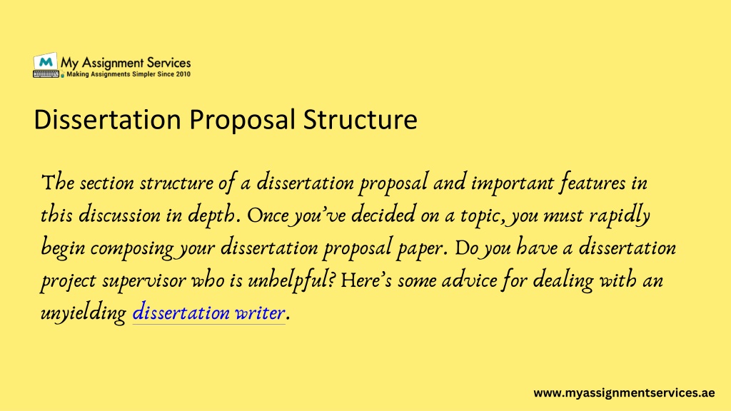 elements of dissertation proposal