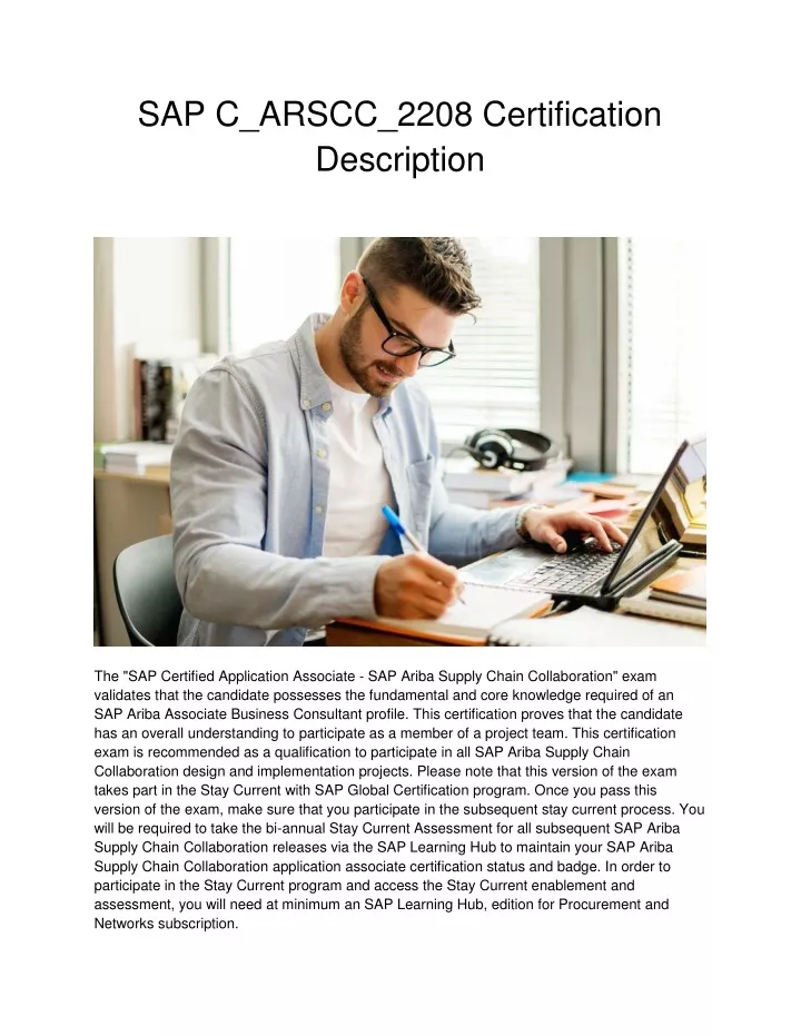 PPT - SAP C_ARSCC_2208 Certification Description PowerPoint Sns-Brigh10