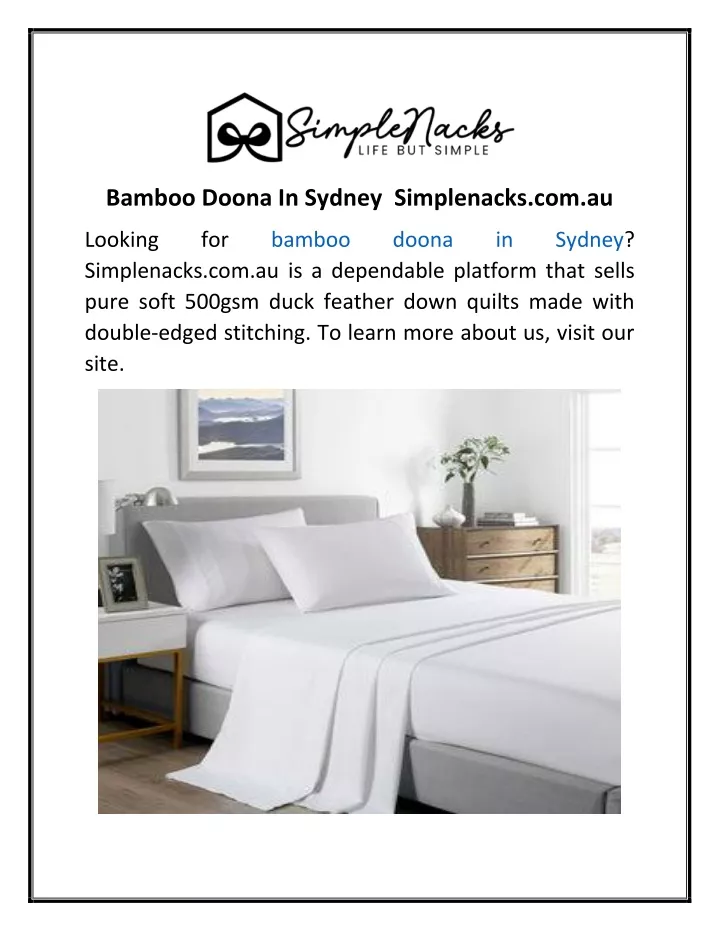 PPT Bamboo Doona In Sydney PowerPoint Presentation
