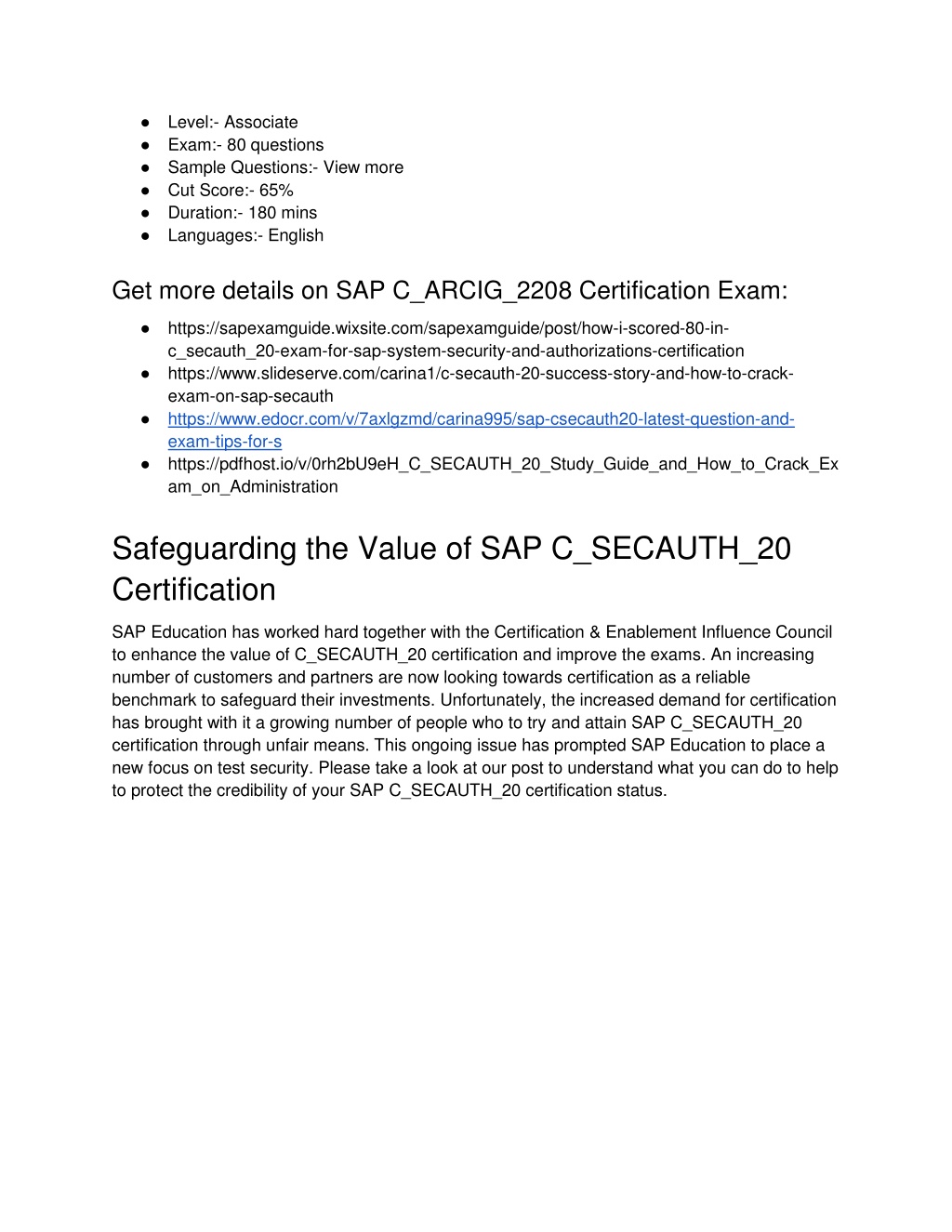 PPT - SAP C_SECAUTH_20 Certification Description PowerPoint Sns-Brigh10