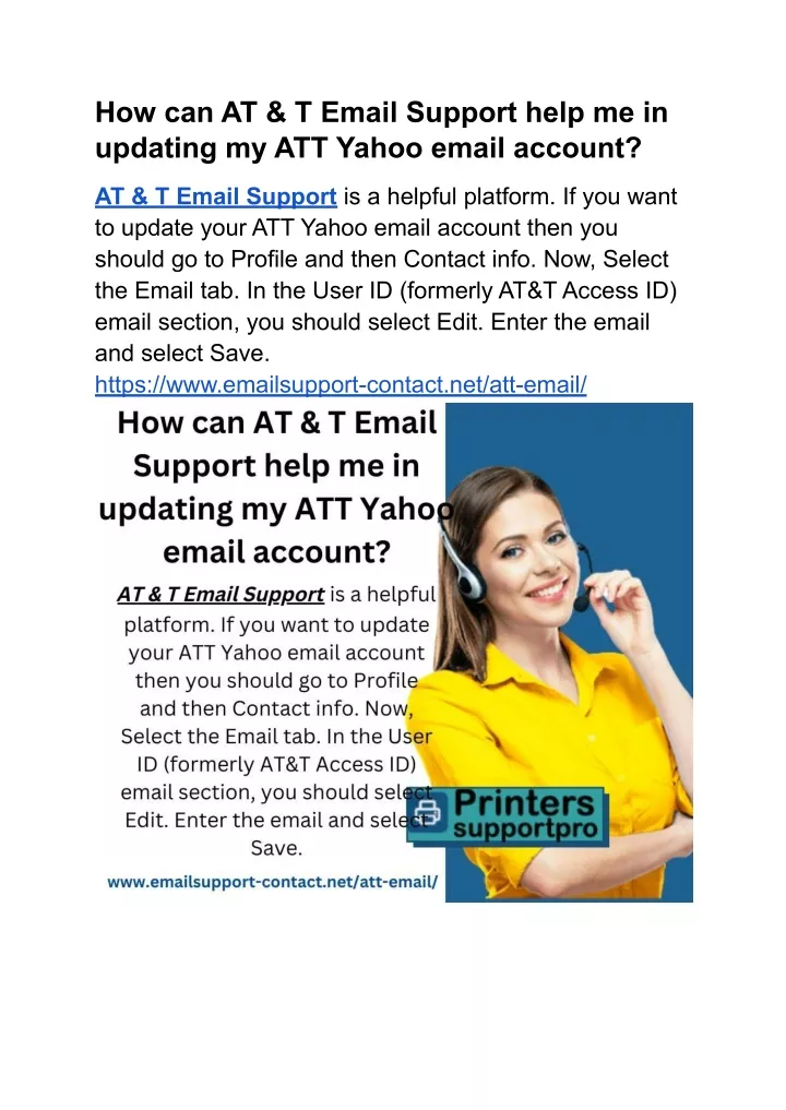 PPT How can AT & T Email Support help me in updating my ATT Yahoo