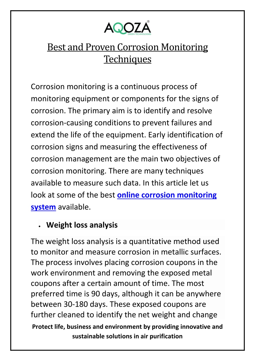 PPT - Best And Proven Corrosion Monitoring Techniques PowerPoint ...