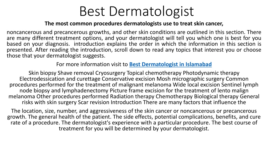 PPT - Best Dermatologist PowerPoint Presentation, Free Download - ID ...