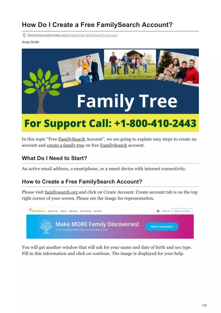 PPT - How Do I Create A Free FamilySearch Account PowerPoint ...