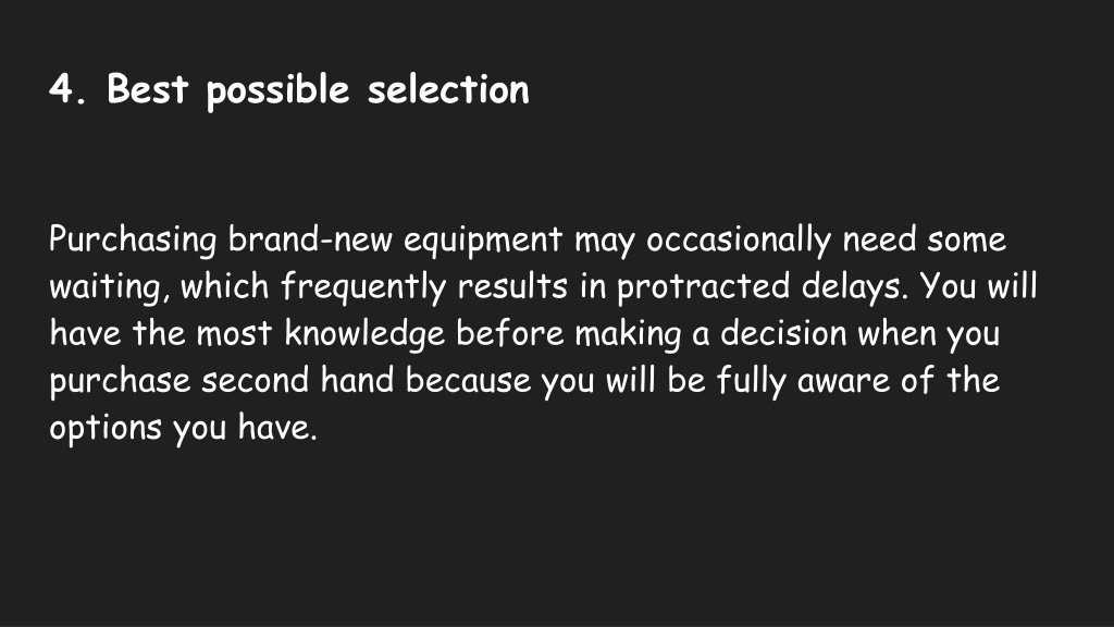 PPT Benefits of Buying Second Hand Construction Equipment PowerPoint Presentation ID11668533