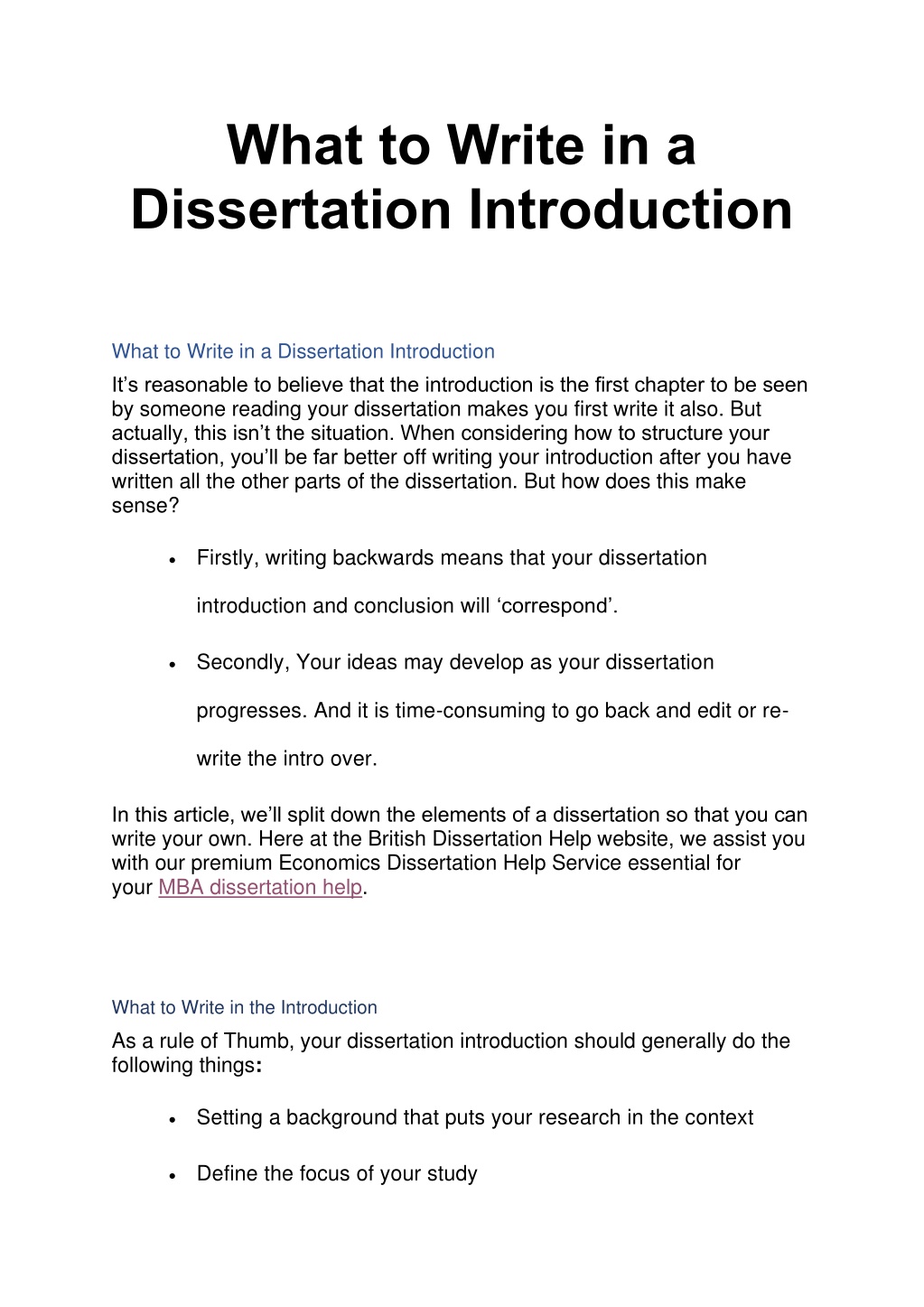 writing an introduction to a dissertation