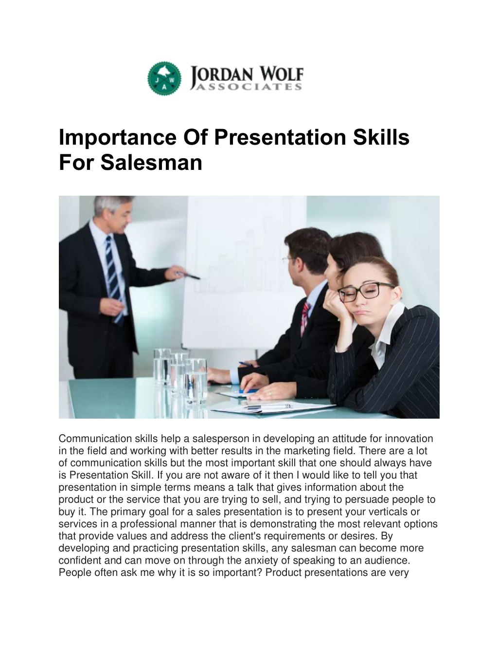 PPT - Importance Of Presentation Skills For Salesman PowerPoint ...