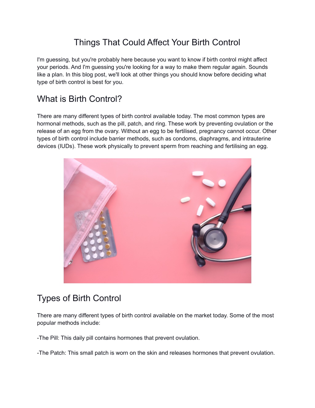 Ppt Things That Could Affect Your Birth Control Powerpoint Presentation Id11670044 