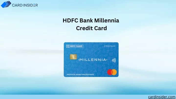 PPT - HDFC Bank Millennia Credit Card PowerPoint Presentation, free ...