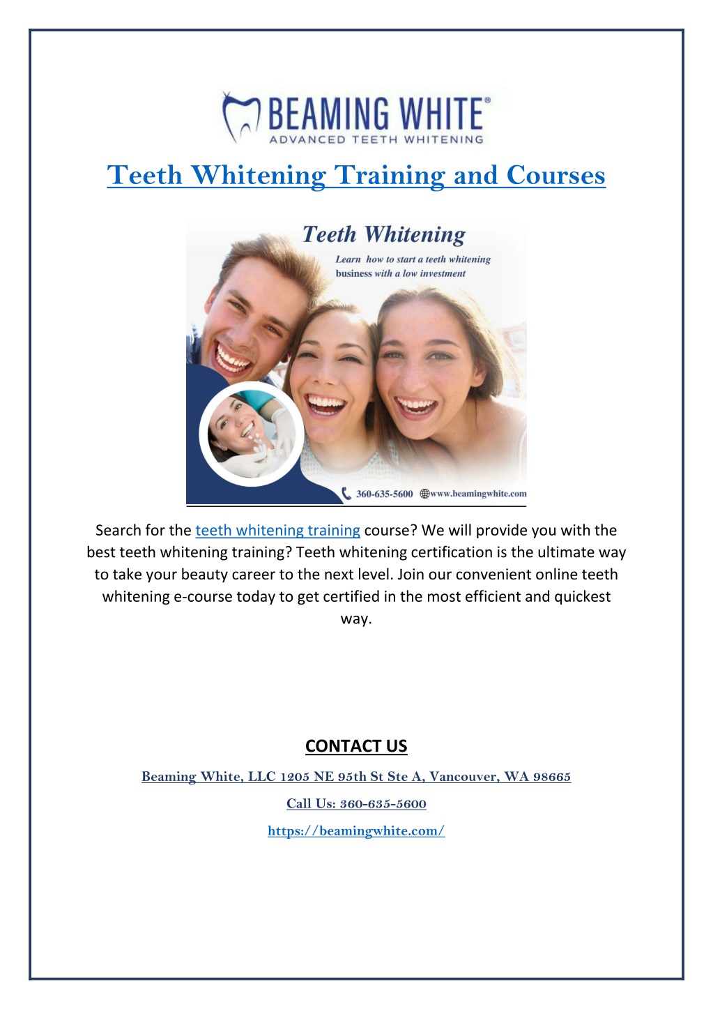 PPT Do the one of the Best Teeth Whitening Courses Online PowerPoint