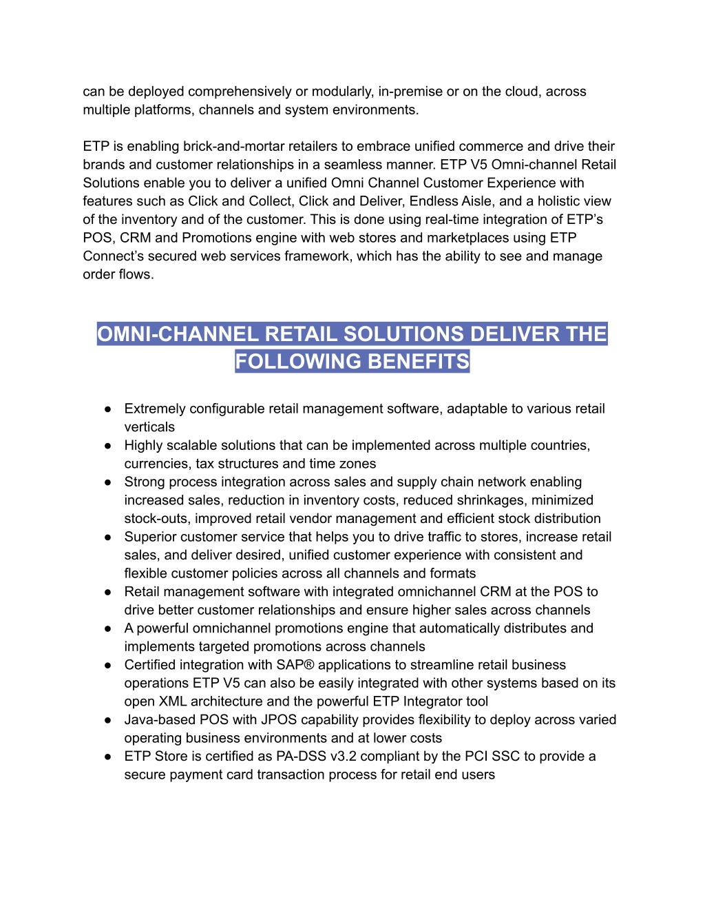 PPT - Innovative Omnichannel Retail Solution for Retail Business | ETP ...