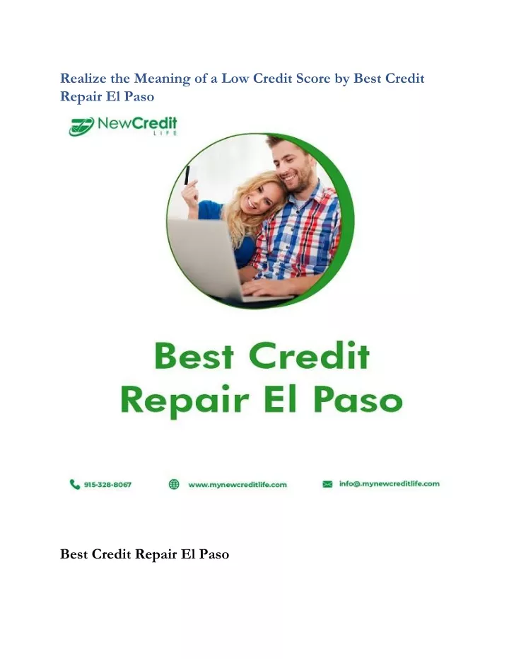 PPT Realize The Meaning Of A Low Credit Score By Best Credit Repair 