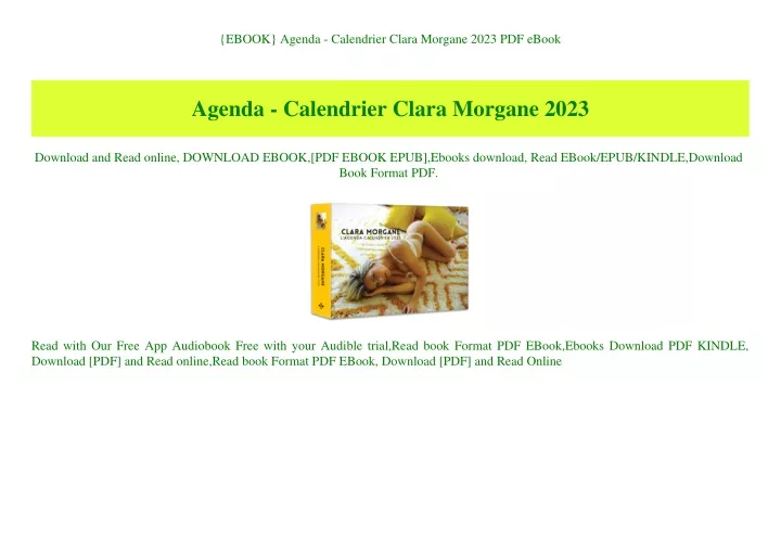 PPT {EBOOK} Agenda Calendrier Clara 2023 PDF eBook