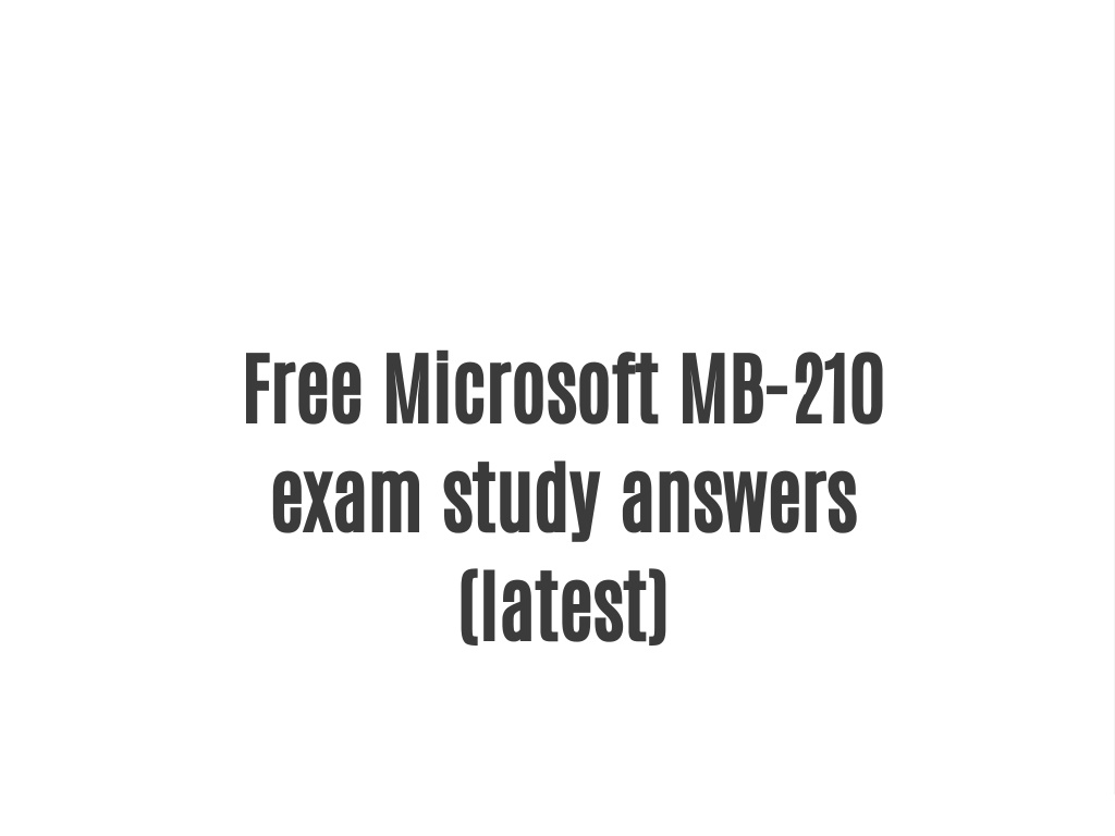 MB-330 Exam Topics Pdf