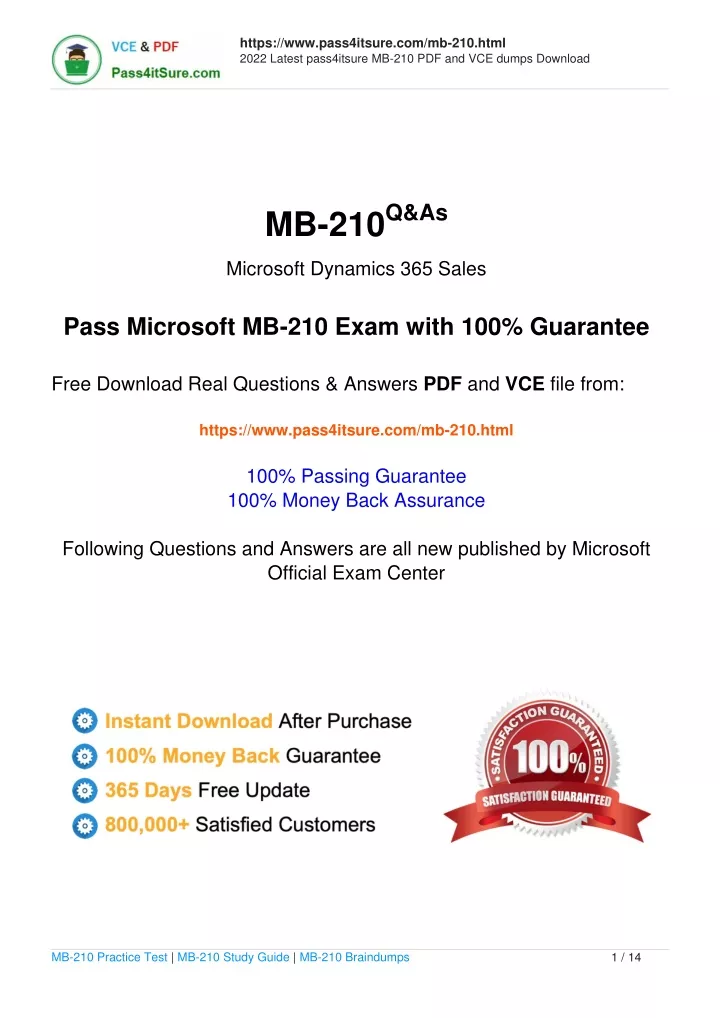 MB-210 Certification Sample Questions