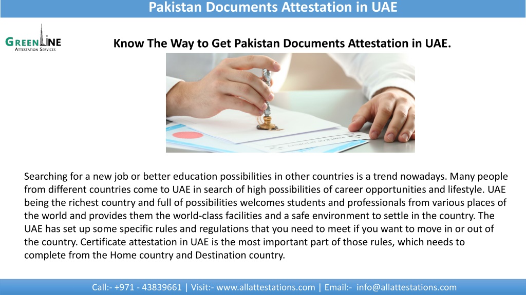 PPT - Find Solution For Pakistan Documents Attestation In UAE ...