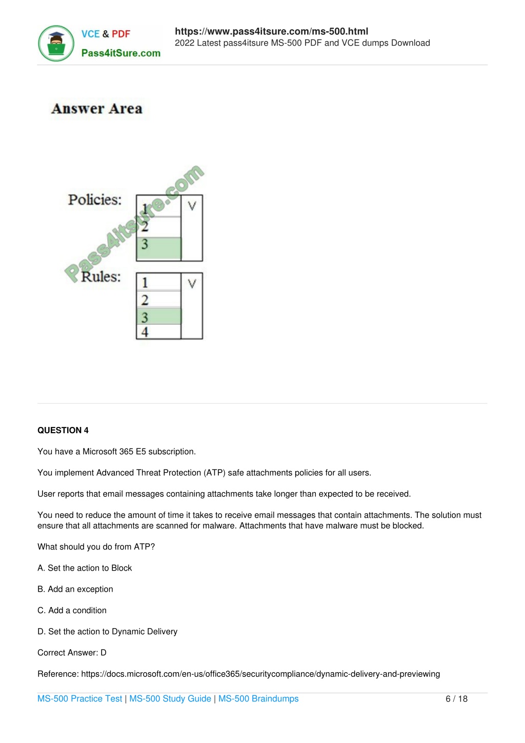 Test MS-500 Question