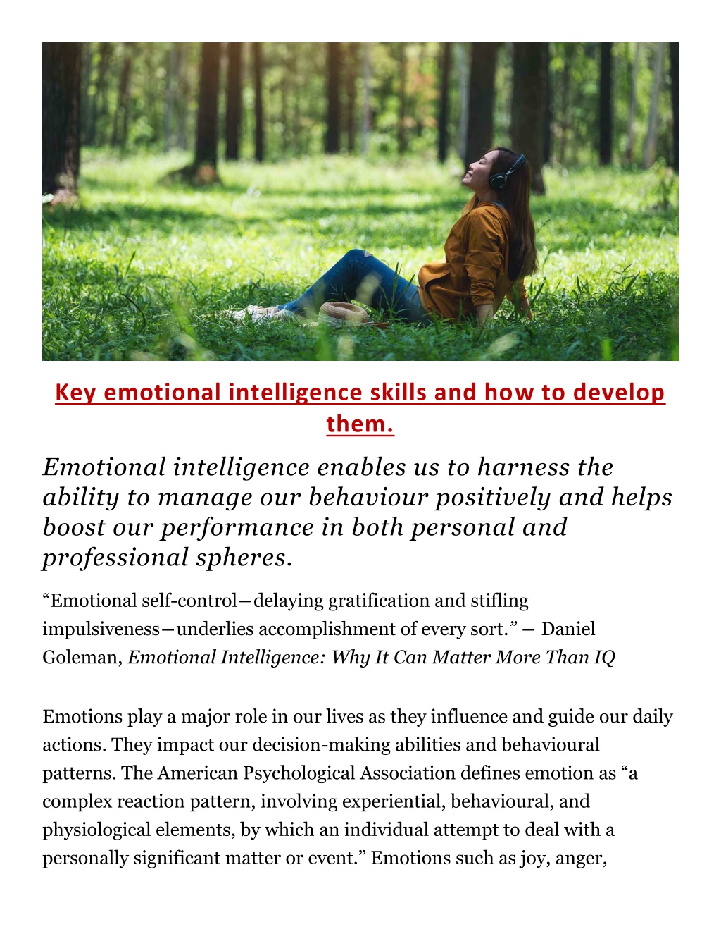 PPT - Key Emotional Intelligence Skills And How To Develop Them ...