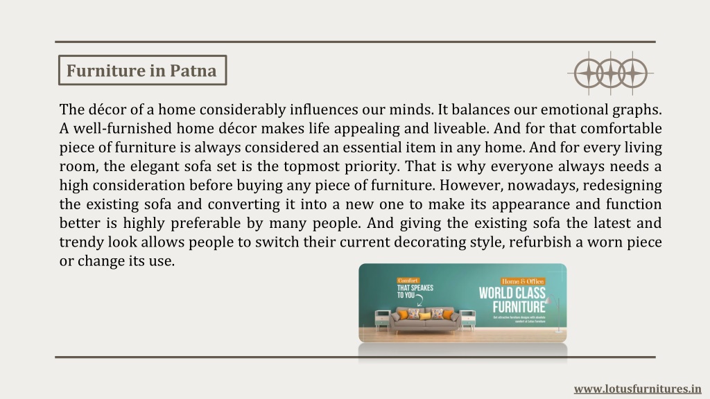 PPT - The Redesigning Tips to Give Your Old Sofa a Trendy Look ...