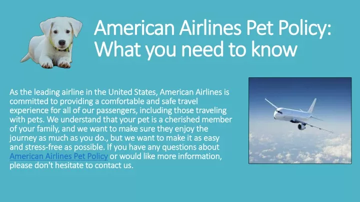 PPT American Airlines Pet Policy PowerPoint Presentation Free   American Airlines Pet Policy What You Need To Know N 