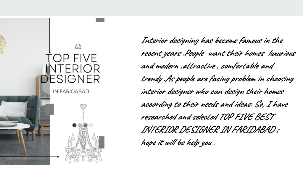 PPT - Top Five interior designer in Faridabad PowerPoint Presentation ...